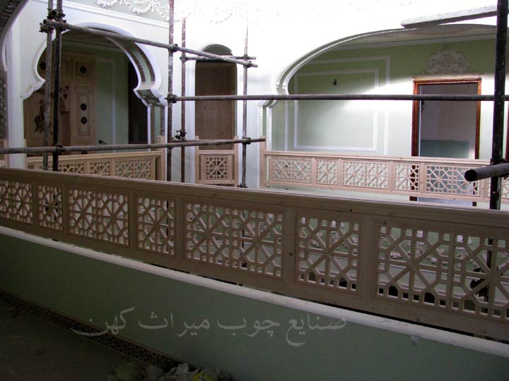 نرده چوبی گره چینی